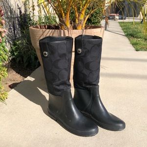 Authentic Coach Polly Tall Rubber Boots